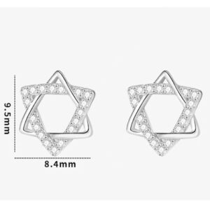 עגילי מגן דוד SILVER