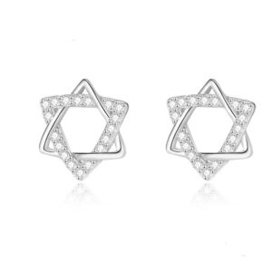 עגילי מגן דוד SILVER